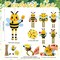 24-Set Bee-Themed DIY Craft Kit – Wooden Honey Bee Ornaments with Beads for Spring Holiday Activities, Party Favors, and Decorations